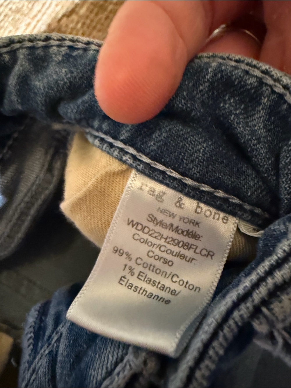 rag & bone women’s mid-blue Casey high rise flare jeans 30 inch L - Picture 4 of 7